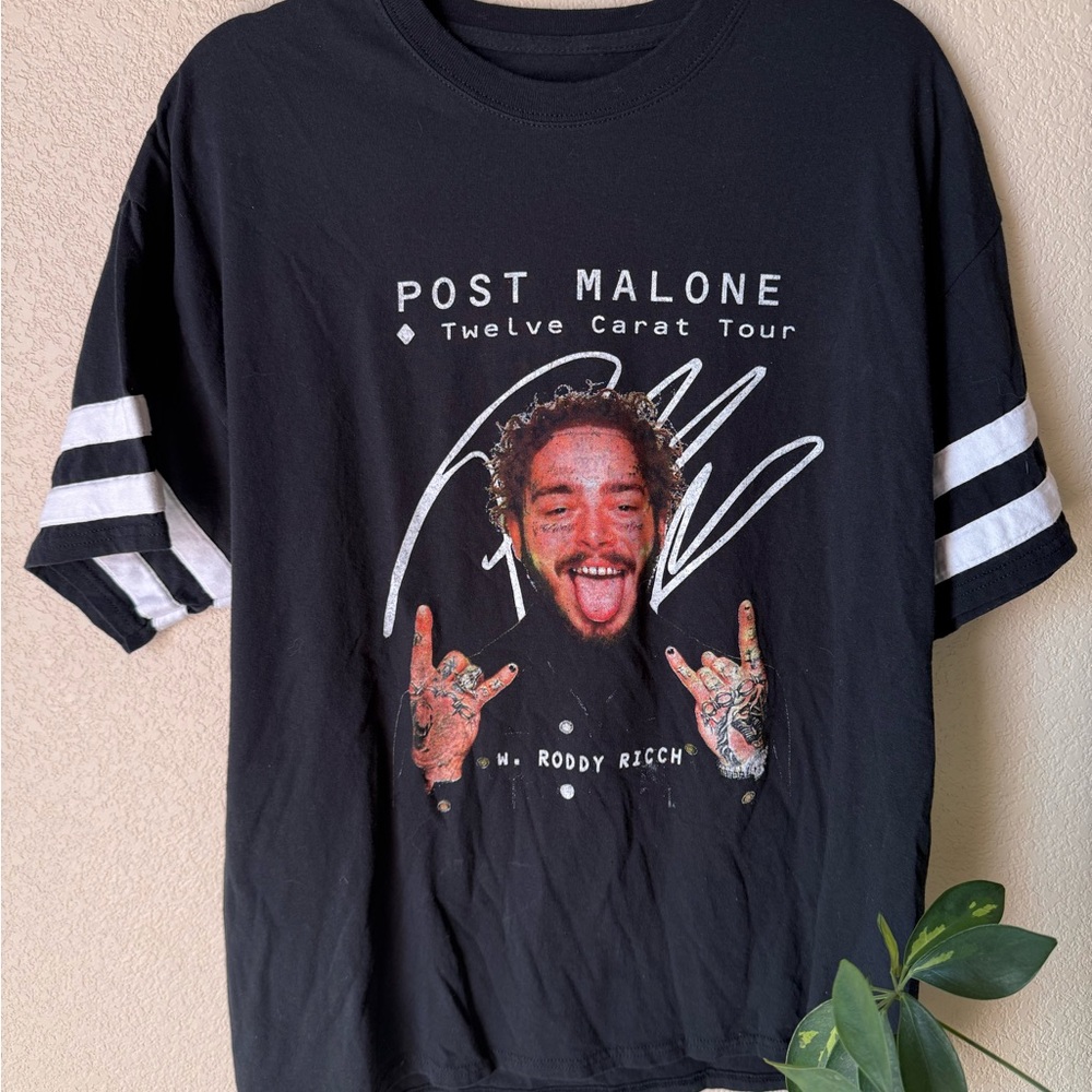 Post Malone Twelve Carat Tour Black Graphic Tee